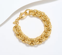 David Markstein Bronze Polished & Ribbed Textured Rolo Bracelet, 6-1/2"