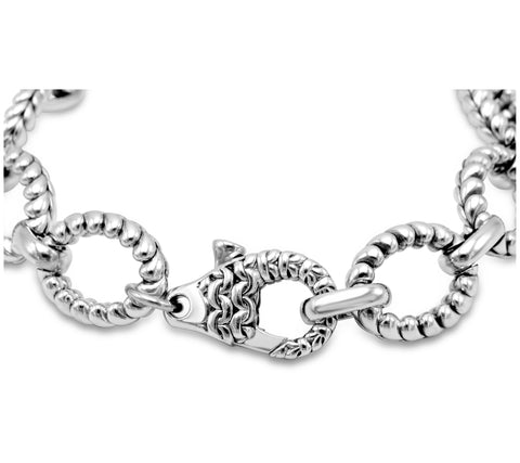 Tiffany Kay Sterling Silver Herringbone Link Bracelet, 9"