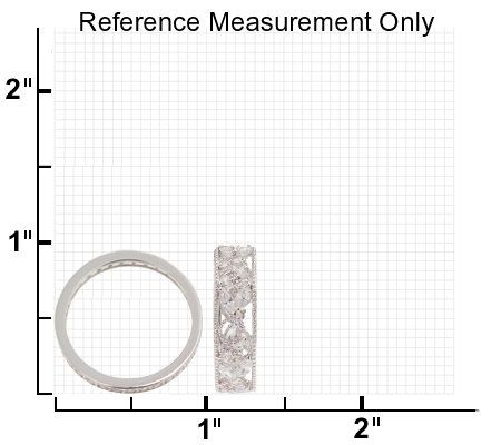 Epiphany Platinum Clad Diamonique Lace Design 3-pc. Ring Set, Size 8