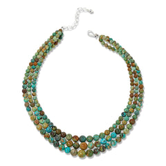 Jay King 3-Strand Multicolor Turquoise Bead Necklace 18"