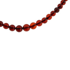 Jay King Sterling Silver Brown Amber Graduated Bead Necklace 18"