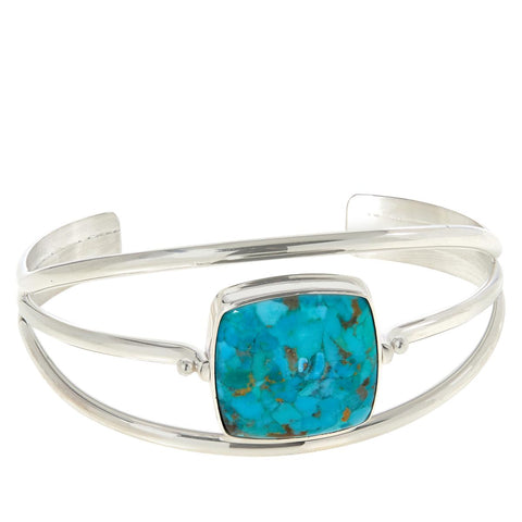 Jay King Sterling Silver Labradorite & Turquoise Reversible Flip Cuff 6-3/4"