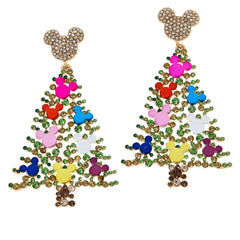 BAUBLEBAR Disney Mickey Mouse Christmas Tree Drop Earrings