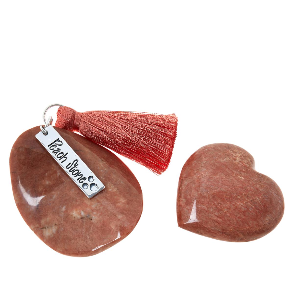 Jay King Peach Stone 2-Stone Specimen Set, Natural Gemstone