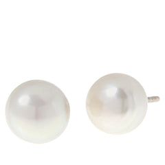 Kalifano 10-12mm Sterling Silver Cultured Freshwater Pearl Stud Earrings