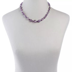 Jay King Sterling Silver Lavendula Amethyst Swirl Beaded Necklace. 18"