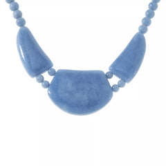 Jay King Blue Chalcedony Sterling Silver Bib Statement Necklace 18"