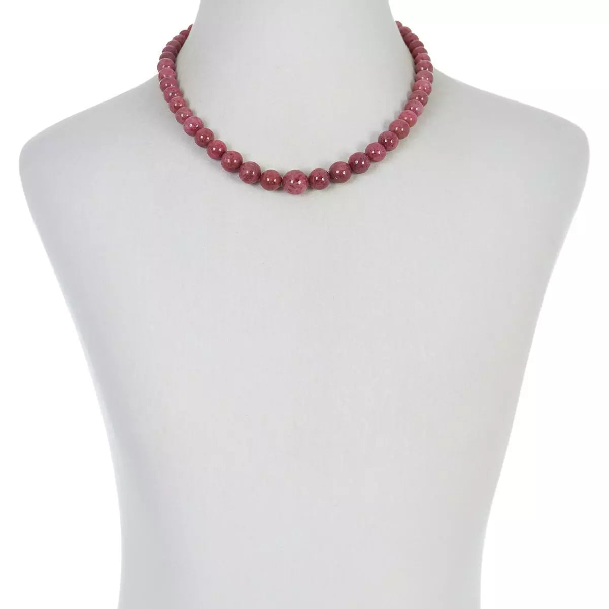 Jay King Sterling Silver Rhodonite Beaded Graduated Adjustable Necklace 20"