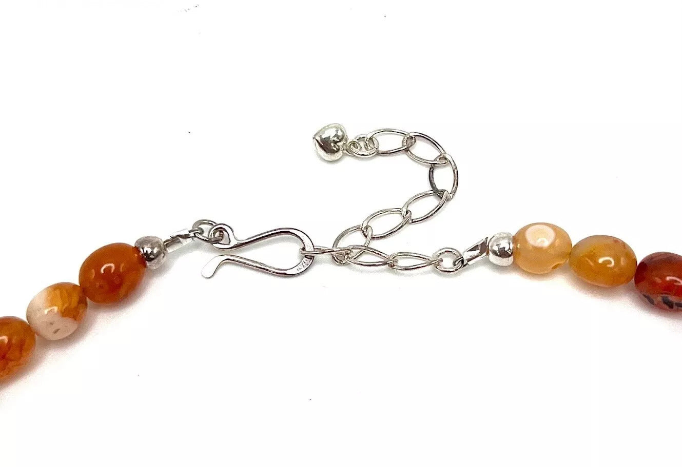 Jay King Sterling Silver Graduated Red Carnelian Beaded Necklace 20"