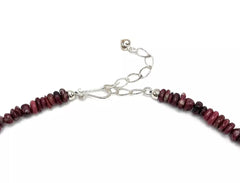 Jay King Sterling Silver Freeform Rhodonite Beaded Gemstone Necklace. 19"