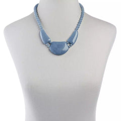 Jay King Blue Chalcedony Sterling Silver Bib Statement Necklace 18"