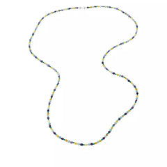 Jay King  Sterling Silver Multi-Color Multi-Gemstone Bead Necklace, 60"