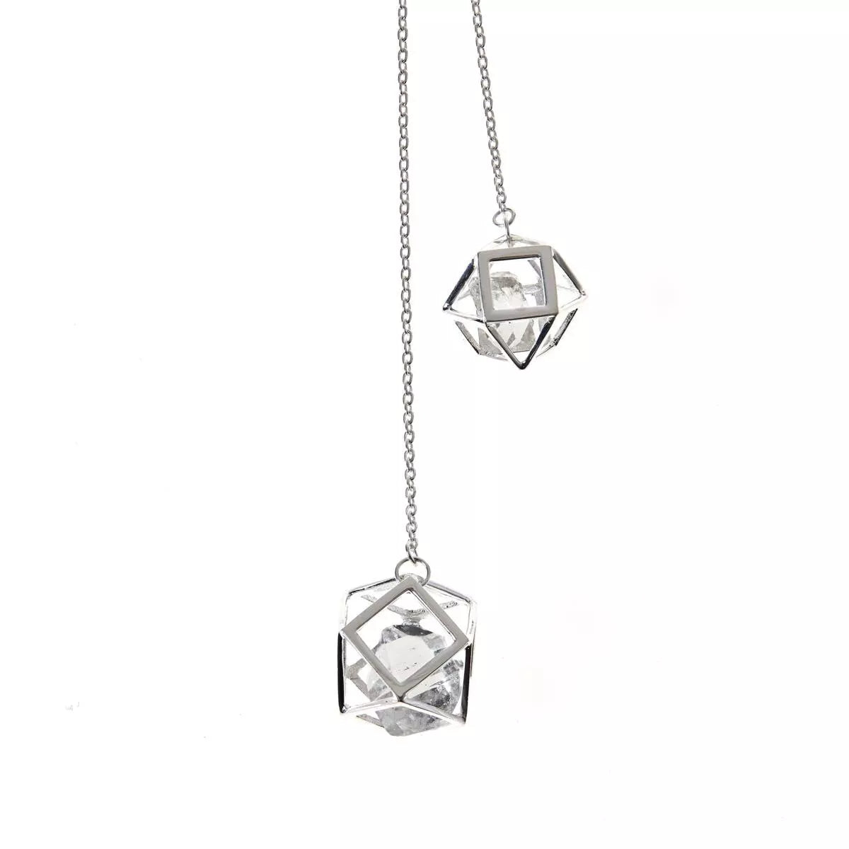 Herkimer Mines Sterling Silver "Diamond" Quartz "Capture My Dreams" Adjustable Necklace. 32"