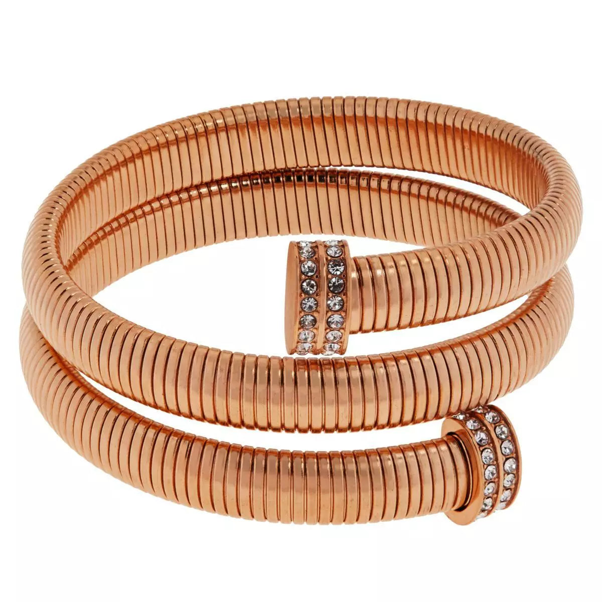 Emma Skye Crystal Coil Wrap Rose Bracelet, 7-3/4"