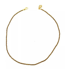 Bellezza Goldtone Bronze Diamond-Cut Beaded Necklace, 22"