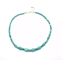 Jay King Sterling Silver Blue Amazonite & Turquoise Gemstone Necklace 18"