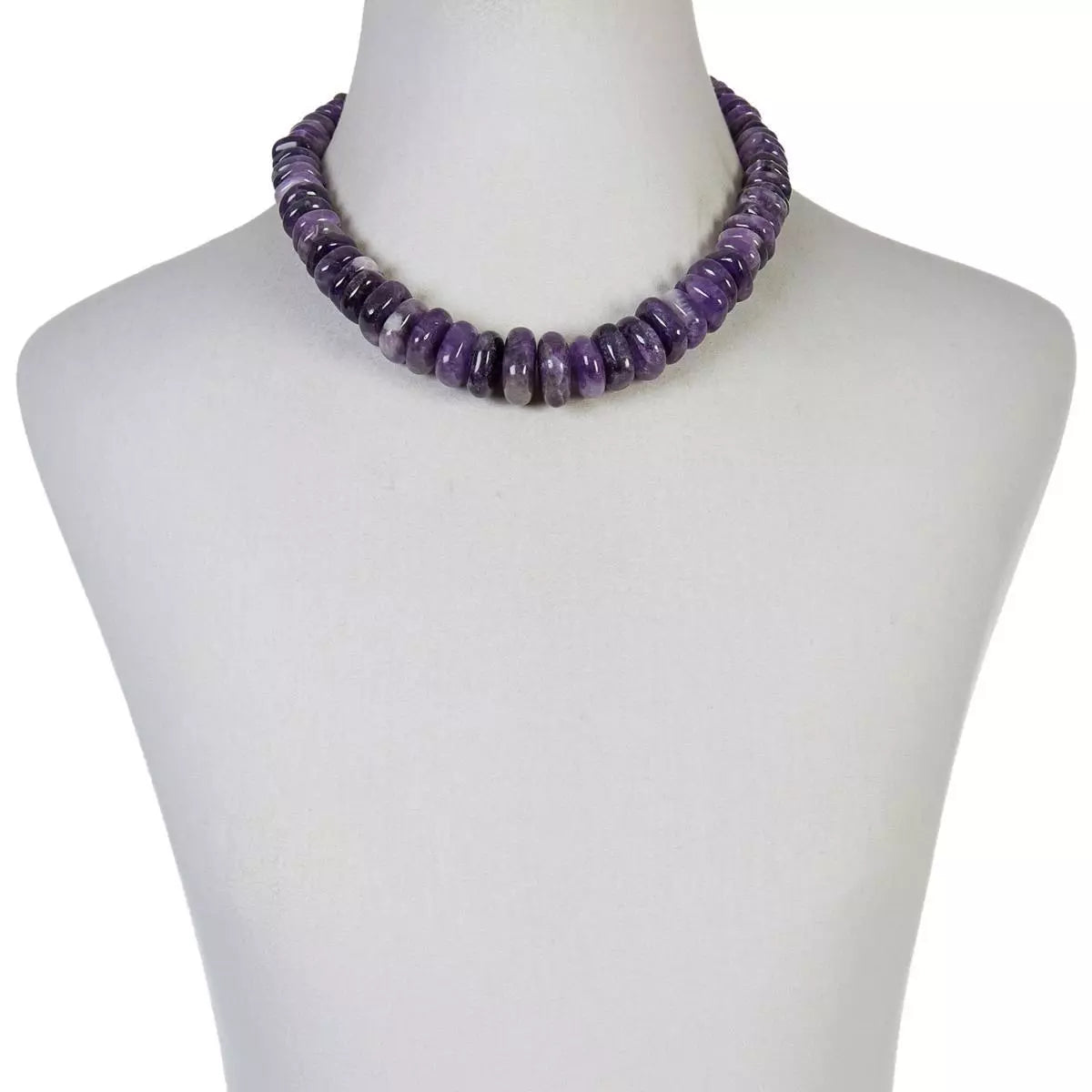 Jay King Sterling Silver Amethyst Graduated Beaded Necklace, 18"