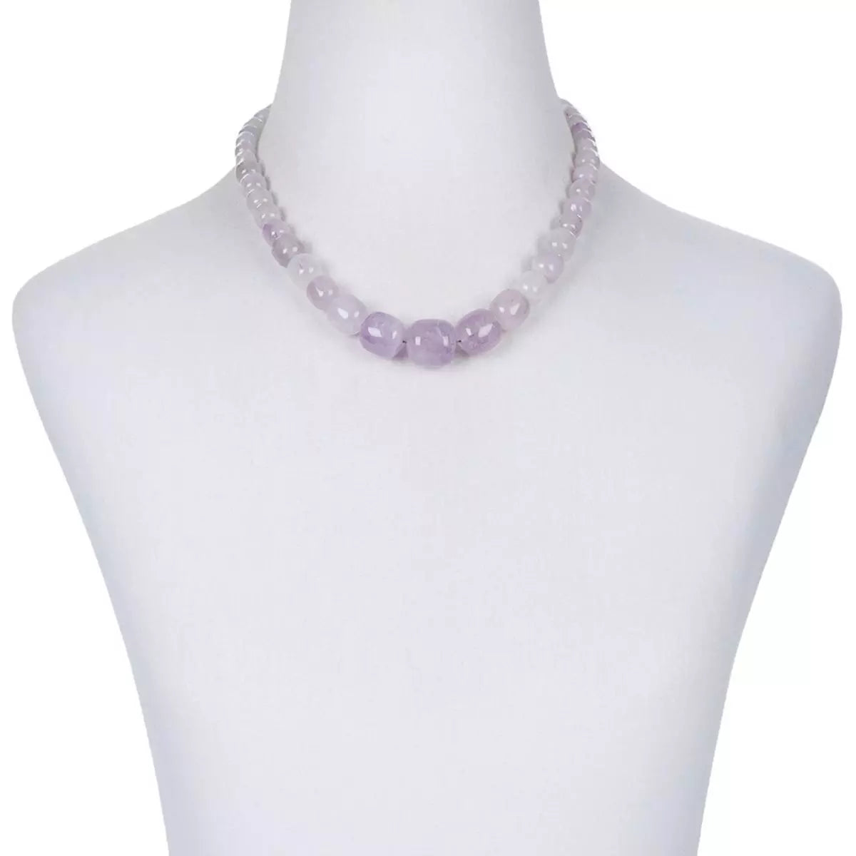 Jay King Sterling Silver Misty Lilac Quartz Graduated Bead Necklace. 18"