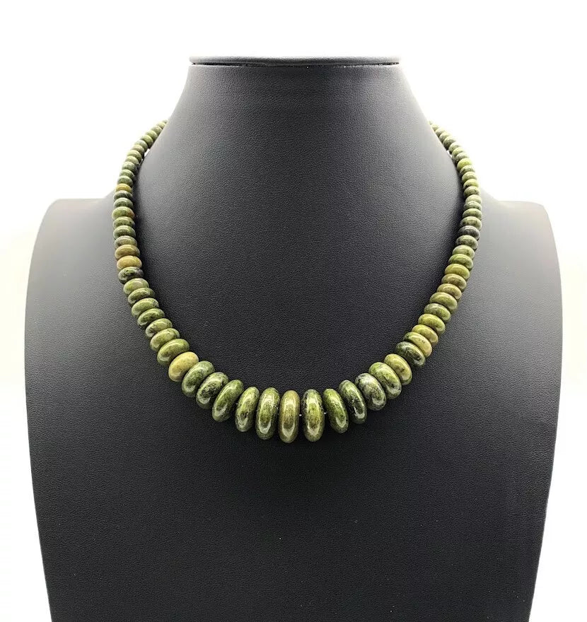 Jay King Sterling Silver Forest Night Green Epidote Bead Necklace, 18"