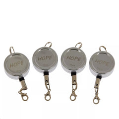 Express Retractable Cord Necklace Extenders Set of 4. Silvertone