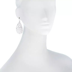 HSN Sterling Silver Scrollwork Drop Earrings, 1-3/4"