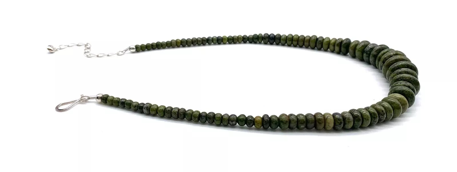 Jay King Sterling Silver Forest Night Green Epidote Bead Necklace, 18"