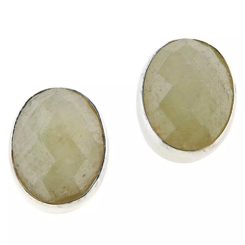 Jay King Sterling Silver Faceted Yellow Sapphire Stud Earrings