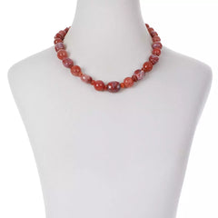 Jay King Sterling Silver Picante Agate Bead Necklace. 20"