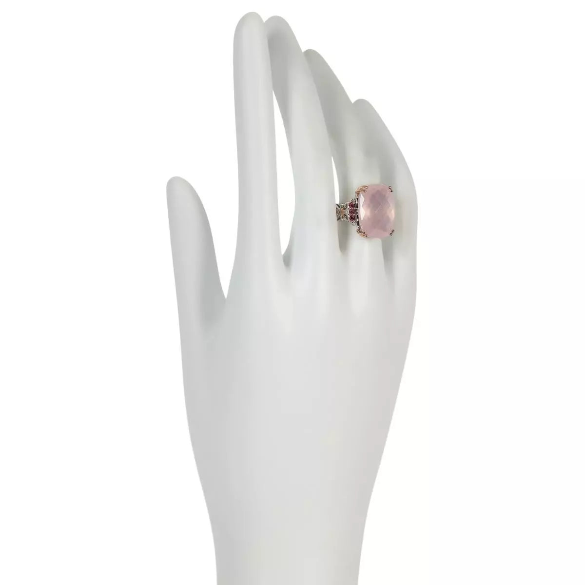 Gems by Michael Sterling Silver Pink & Purple Quartz Cocktail Ring, Size 5