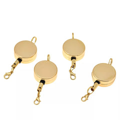 Express Retractable Cord Necklace Extenders Set of 4. Goldtone