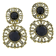 Heidi Daus "How Suite It Is" Crystal Drop Earrings Ã¢â‚¬â€œ Black, for Pierced Ears