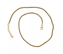 Bellezza Goldtone Bronze Diamond-Cut Beaded Necklace, 22"