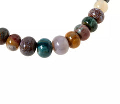 Jay King Sterling Silver Multi-Color Ocean Jasper & Agate Bead Necklace, 18"