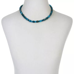 Jay King Sterling Silver Neon Blue Apatite Bead Necklace, 18"