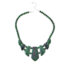 Jay King Green Tanzanian Zoisite Sterling Silver Necklace